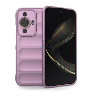 Szilikon telefonvédő (közepesen ütésálló, kamera védelem, 3D minta) LILA Huawei Nova 11