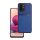 Műanyag telefonvédő (szilikon keret, közepesen ütésálló, beépített fémlemez, bőr hatású hátlap, csíkos minta) SÖTÉTKÉK Xiaomi Redmi Note 12S