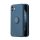 Szilikon telefonvédő (telefontartó gyűrű, mikrofiber plüss belső, beépített fémlemez, kamera védelem) SÖTÉTKÉK Samsung Galaxy A54 5G (SM-A546)
