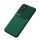 Műanyag telefonvédő (szilikon keret, közepesen ütésálló, beépített fémlemez, bőr hatású hátlap, csíkos minta) SÖTÉTZÖLD Samsung Galaxy A34 5G (SM-A346)