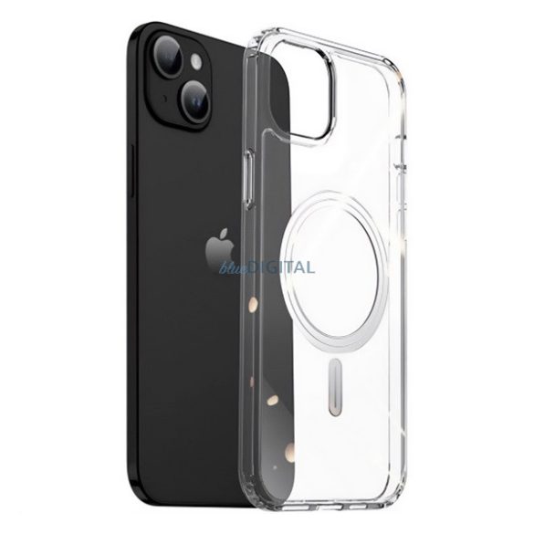 DUX DUCIS CLIN műanyag telefonvédő (közepesen ütésálló, szilikon keret, légpárnás sarok, Magsafe kompatibilis) ÁTLÁTSZÓ Apple iPhone 15 Plus