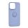 Szilikon telefonvédő (telefontartó gyűrű, mikrofiber plüss belső, beépített fémlemez, kamera védelem) LILA Apple iPhone 15 Pro