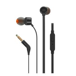   JBL T160 fülhallgató SZTEREO (3.5mm jack, mikrofon, felvevő gomb, lapos kábel) FEKETE