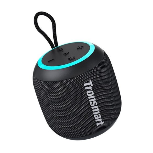 TRONSMART T7 MINI bluetooth hordozható hangszóró (v5.3, 2500mAh belső akku, 15W, IPX7 vízálló) FEKETE 