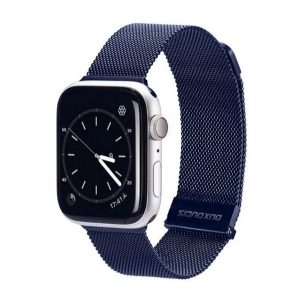 DUX DUCIS pótszíj (egyedi méret, kicsi, alumínium, milánói, mágneses) SÖTÉTKÉK Apple Watch Series 1 38mm, Apple Watch Series 2 38mm, Apple Watch Series 3 38mm, Apple Watch Series 4 40mm, Apple Watch Series 5 40mm, Apple Watch Series 6 40mm, Apple Wa