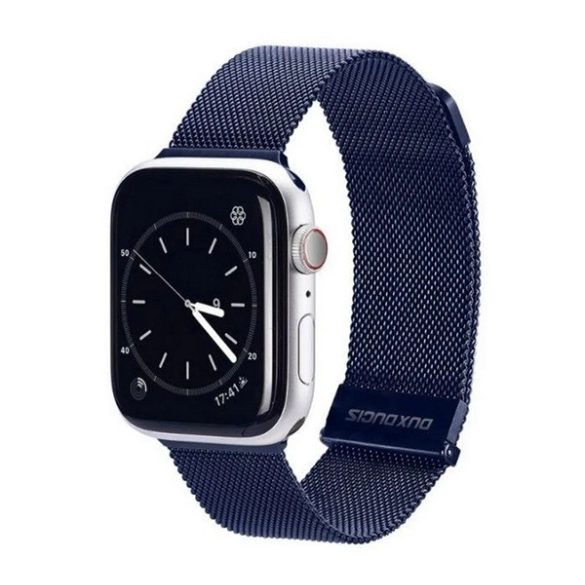 DUX DUCIS pótszíj (egyedi méret, kicsi, alumínium, milánói, mágneses) SÖTÉTKÉK Apple Watch Series 1 38mm, Apple Watch Series 2 38mm, Apple Watch Series 3 38mm, Apple Watch Series 4 40mm, Apple Watch Series 5 40mm, Apple Watch Series 6 40mm, Apple Wa