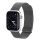 DUX DUCIS pótszíj (egyedi méret, kicsi, alumínium, milánói, mágneses) SZÜRKE Apple Watch Series 1 38mm, Apple Watch Series 2 38mm, Apple Watch Series 3 38mm, Apple Watch Series 4 40mm, Apple Watch Series 5 40mm, Apple Watch Series 6 40mm, Apple Wa