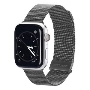 DUX DUCIS pótszíj (egyedi méret, nagy, alumínium, milánói, mágneses) SZÜRKE Apple Watch Series 2 42mm, Apple Watch Series 3 42mm, Apple Watch Series 1 42mm, Apple Watch Series 4 44mm, Apple Watch Series 5 44mm, Apple Watch Series 6 44mm, Apple Wa