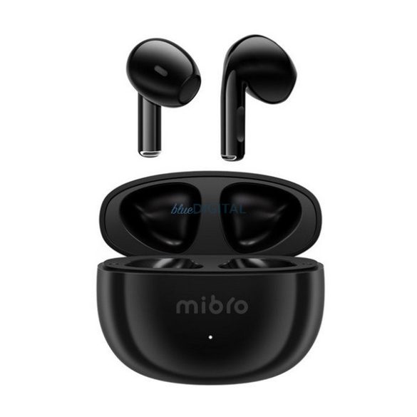 MIBRO EARBUDS 4 bluetooth fülhallgató SZTEREO (v5.3, TWS, mikrofon, zajszűrő, IPX4 vízálló + töltőtok) FEKETE