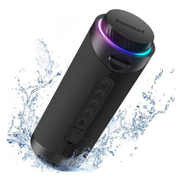 TRONSMART ELEMENT T7 bluetooth hordozható hangszóró (v5.3, 2000mAh belső akku, 30W, kártyaolvasó) FEKETE 