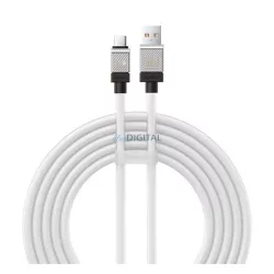   BASEUS COOLPLAY adatkábel (USB - Type-C, 100W, gyorstöltő, 200cm, törésgátló) FEHÉR
