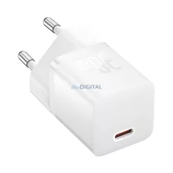   BASEUS hálózati töltő Type-C aljzat (30W, GaN5, PD gyorstöltő) FEHÉR