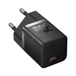   BASEUS hálózati töltő Type-C aljzat (30W, GaN5, PD gyorstöltő) FEKETE
