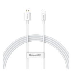   BASEUS SUPERIOR adatkábel (USB - Type-C, 100W, PD gyorstöltő, 150cm, törésgátló) FEHÉR
