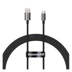   BASEUS SUPERIOR adatkábel (USB - Type-C, 100W, PD gyorstöltő, 150cm, törésgátló) FEKETE