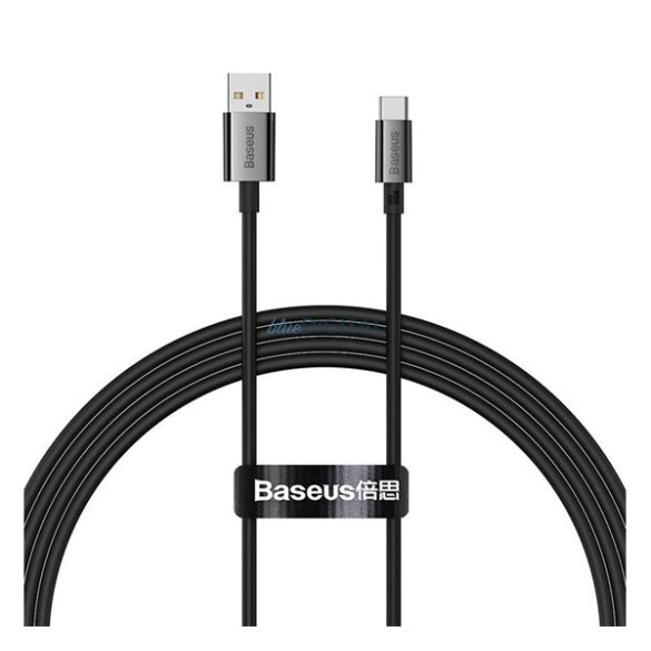 BASEUS SUPERIOR adatkábel (USB - Type-C, 100W, PD gyorstöltő, 150cm, törésgátló) FEKETE