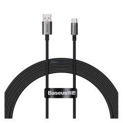   BASEUS SUPERIOR adatkábel (USB - Type-C, 100W, PD gyorstöltő, 200cm, törésgátló) FEKETE