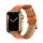 HOCO WA18 pótszíj (egyedi méret, szilikon, bőr hatású, állítható, 3D rombusz minta) NARANCSSÁRGA Apple Watch Series 4 40mm, Apple Watch Series 5 40mm, Apple Watch Series 1 38mm, Apple Watch