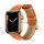 HOCO WA18 pótszíj (egyedi méret, szilikon, bőr hatású, állítható, 3D rombusz minta) NARANCSSÁRGA Apple Watch Series 3 42mm, Apple Watch Series 4 44mm, Apple Watch Series 6 44mm, Apple Watch