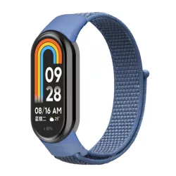   Pótszíj (egyedi méret, nylon, tépőzáras, légáteresztő) KÉK Xiaomi Smart Band 9, Band 8