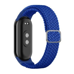 Pótszíj (egyedi méret, textil, szőtt minta) SÖTÉTKÉK Xiaomi Band 8