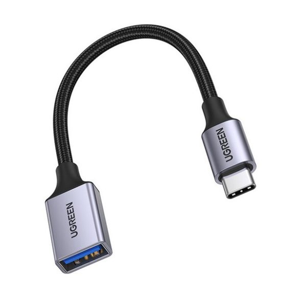UGREEN adapter kábel (USB aljzat - Type-C, OTG, adatátvitel és töltés, 15cm) FEKETE