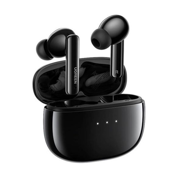 UGREEN HiTune T3 bluetooth fülhallgató SZTEREO (v5.2, TWS, mikrofon, aktív zajszűrő + töltőtok) FEKETE
