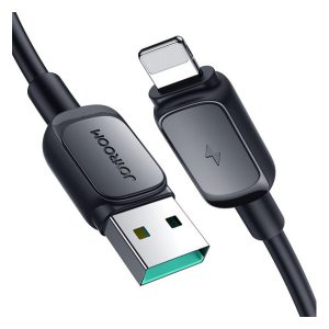 JOYROOM adatkábel (USB - lightning, 2.4A, 200cm) FEKETE 