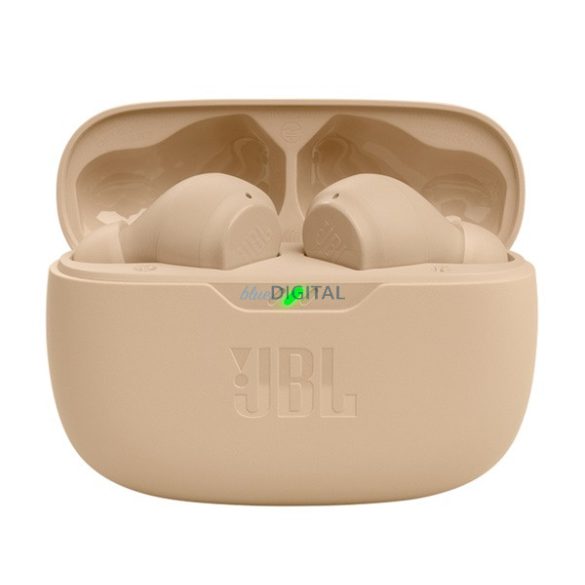 JBL WAVE BEAM bluetooth fülhallgató SZTEREO (v5.2, TWS, mikrofon, zajszűrő, IP54 + töltőtok) BÉZS