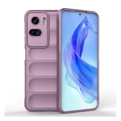   Szilikon telefonvédő (közepesen ütésálló, kamera védelem, 3D minta) LILA Honor 90 Lite 5G