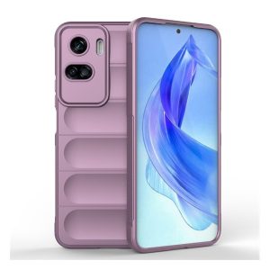 Szilikon telefonvédő (közepesen ütésálló, kamera védelem, 3D minta) LILA Honor 90 Lite 5G