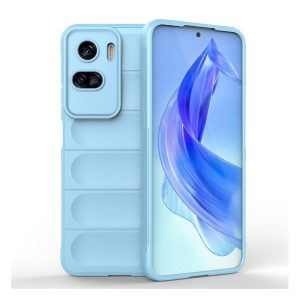 Szilikon telefonvédő (közepesen ütésálló, kamera védelem, 3D minta) VILÁGOSKÉK Honor 90 Lite 5G