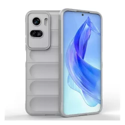   Szilikon telefonvédő (közepesen ütésálló, kamera védelem, 3D minta) VILÁGOSSZÜRKE Honor 90 Lite 5G