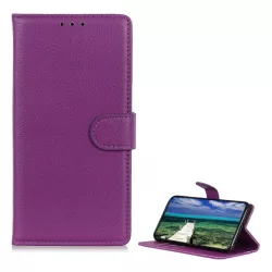   Tok álló, bőr hatású (FLIP, oldalra nyíló, asztali tartó funkció, prémium) LILA Honor 90 Lite 5G