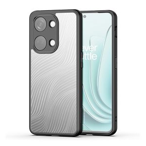 DUX DUCIS AIMO műanyag telefonvédő (közepesen ütésálló, szilikon keret, kamera védelem, matt, hullám minta) FEKETE OnePlus Nord 3 5G