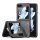 DUX DUCIS AIMO műanyag telefonvédő (közepesen ütésálló, szilikon keret, kamera védelem, matt, hullám minta) FEKETE Samsung Galaxy Z Flip5 5G (SM-F731)