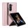DUX DUCIS BRIL műanyag telefonvédő (közepesen ütésálló, bőr hatású hátlap, asztali tartó, rombusz minta) RÓZSASZÍN Samsung Galaxy Z Fold5 5G (SM-F946)