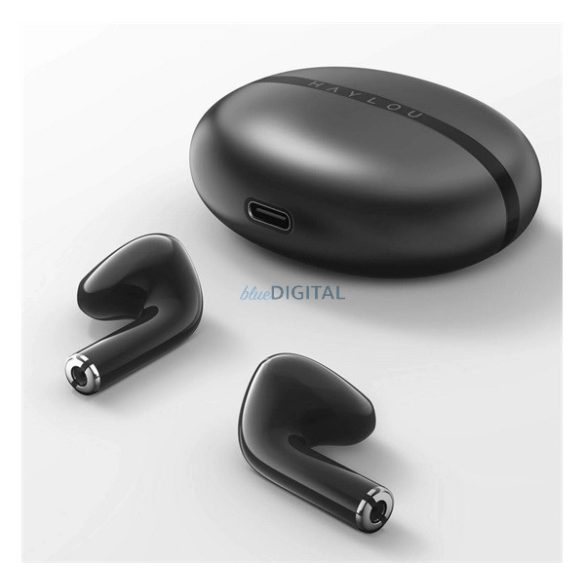 HAYLOU X1 2023 bluetooth fülhallgató SZTEREO (v5.3, TWS, mikrofon, zajszűrő, IPX4 vízálló + töltőtok) FEKETE