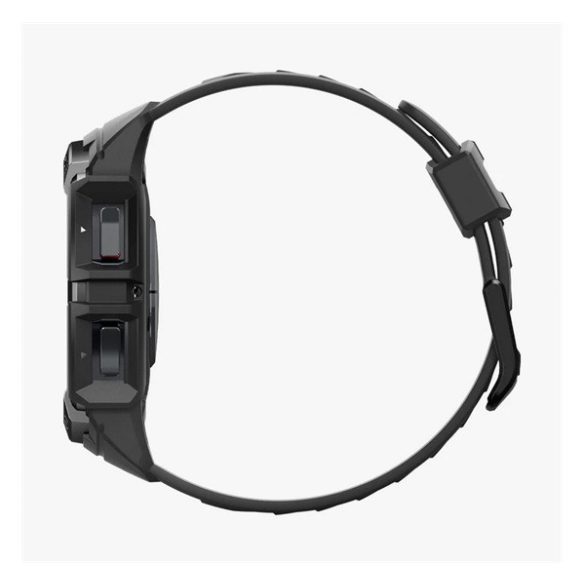 SPIGEN RUGGED ARMOR PRO pótszíj (egyedi méret, szilikon, ütésállóság + szilikon keret) FEKETE Samsung Galaxy Watch 6 Classic 47mm (SM-R960)