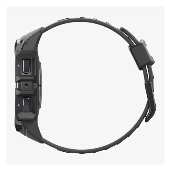 SPIGEN RUGGED ARMOR PRO pótszíj (egyedi méret, szilikon, közepesen ütésálló, állítható + szilikon keret) FEKETE Samsung Galaxy Watch 6 44mm (SM-R940), Samsung Galaxy Watch 6 eSIM 44mm (SM-R