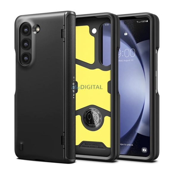 SPIGEN SLIM ARMOR PRO szilikon telefonvédő (közepesen ütésálló, műanyag hátlap, teljes védelem) FEKETE Samsung Galaxy Z Fold5 5G (SM-F946)
