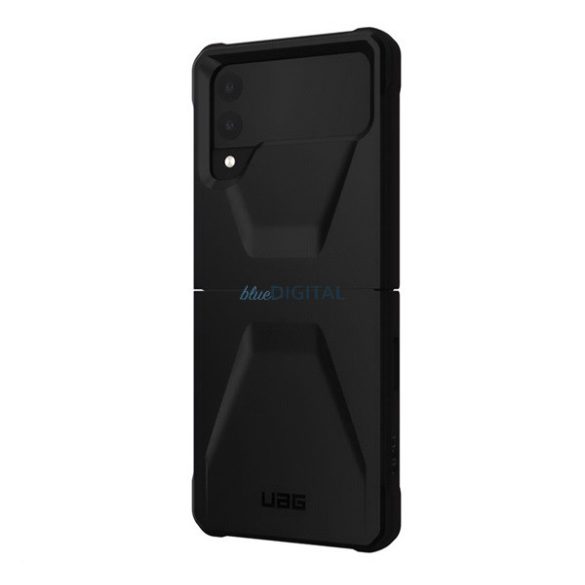 UAG CIVILIAN defender műanyag telefonvédő (közepesen ütésálló, szilikon betét) FEKETE Samsung Galaxy Z Flip4 5G (SM-F721)
