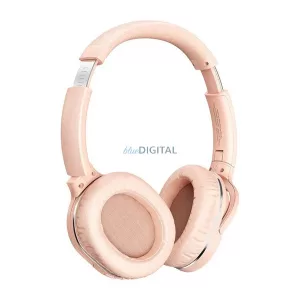 BASEUS ENCOK D02 PRO bluetooth fejhallgató SZTEREO (v5.0, mikrofon, zajszűrő + 3.5mm jack kábel) RÓZSASZÍN