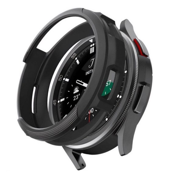 SPIGEN LIQUID AIR szilikon óra keret (ütésállóság) FEKETE Samsung Galaxy Watch 6 Classic 43mm (SM-R950)