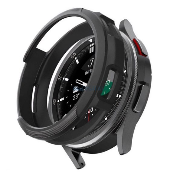 SPIGEN LIQUID AIR szilikon óra keret (közepesen ütésálló) FEKETE Samsung Galaxy Watch 6 Classic 43mm (SM-R950)