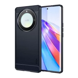   MOFI szilikon telefonvédő (közepesen ütésálló, légpárnás sarok, szálcsiszolt, karbon minta) SÖTÉTKÉK Honor Magic5 Lite 5G