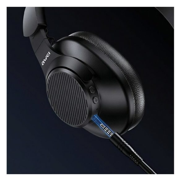 AWEI A997 PRO bluetooth fejhallgató SZTEREO (v5.3, mikrofon, aktív zajszűrő + 3.5mm jack kábel) FEKETE