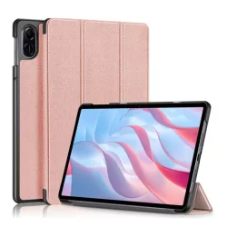   Tok álló, bőr hatású (FLIP, oldalra nyíló, TRIFOLD, asztali tartó) ROZÉARANY Honor Pad X9 
