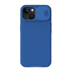   NILLKIN CAMSHIELD PRO MAGNETIC műanyag telefonvédő (közepesen ütésálló, kamera védelem, fémlemez, csíkos) SÖTÉTKÉK Apple iPhone 15 Plus