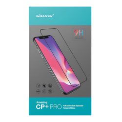   NILLKIN CP+ PRO képernyővédő üveg (2.5D kerekített szél, íves, full glue, karcálló, UV szűrés, 0.33mm, 9H) FEKETE Apple iPhone 15 Pro